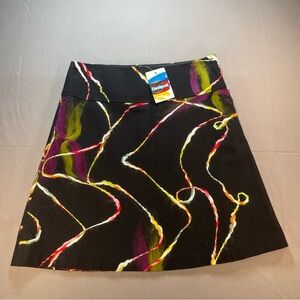 NWT Desigual A-Line Wool Blend Abstract Thread Design Skirt - Size 40 (US Med)